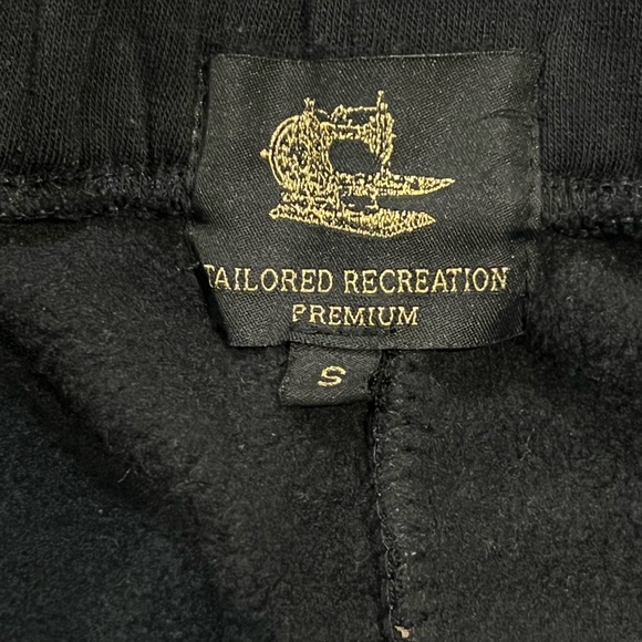 Tailored Recreation Premium Black Sweatpants with Zipper Knees Men's Small - Picture 7 of 11